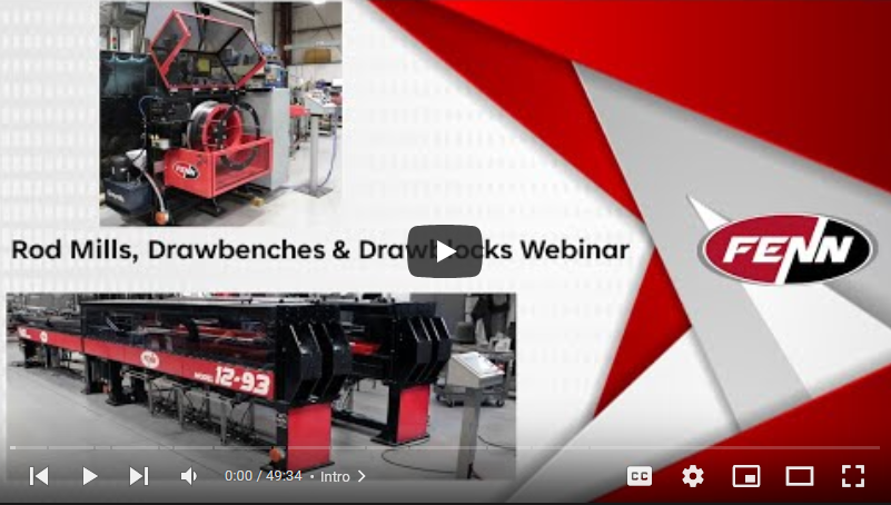 Rod Mills, Drawbenches & Drawblocks Webinar