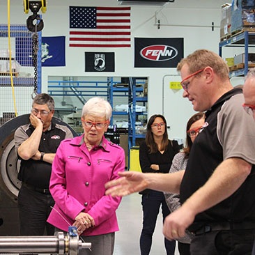 Governor Nancy Wyman At Metal Forming Facility